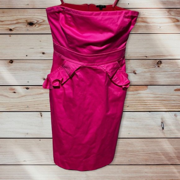 J. Crew Hot Pink Cocktail Dress Size 2 - Picture 1 of 11